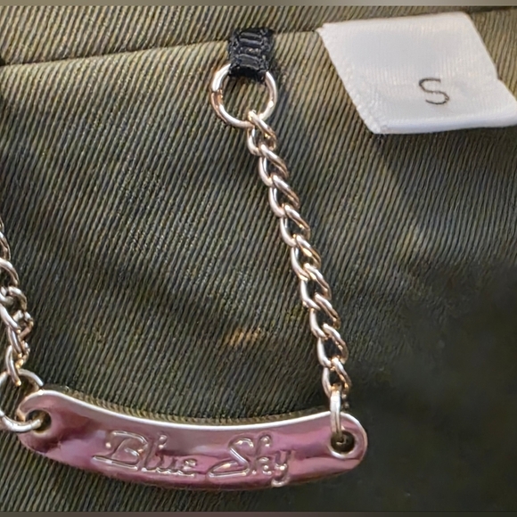 Blue Sky Waxed Cotton Forest Green Coat. Button Down, Belted, Small, - Picture 11 of 14